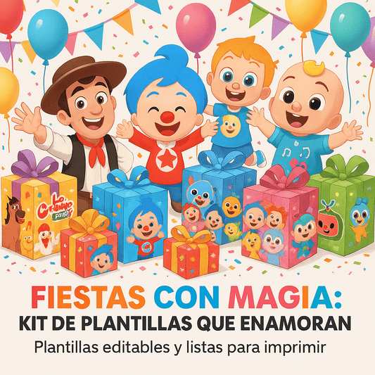 FIESTAS CON MAGIA: KIT DE PLANTILLAS QUE ENAMORAN